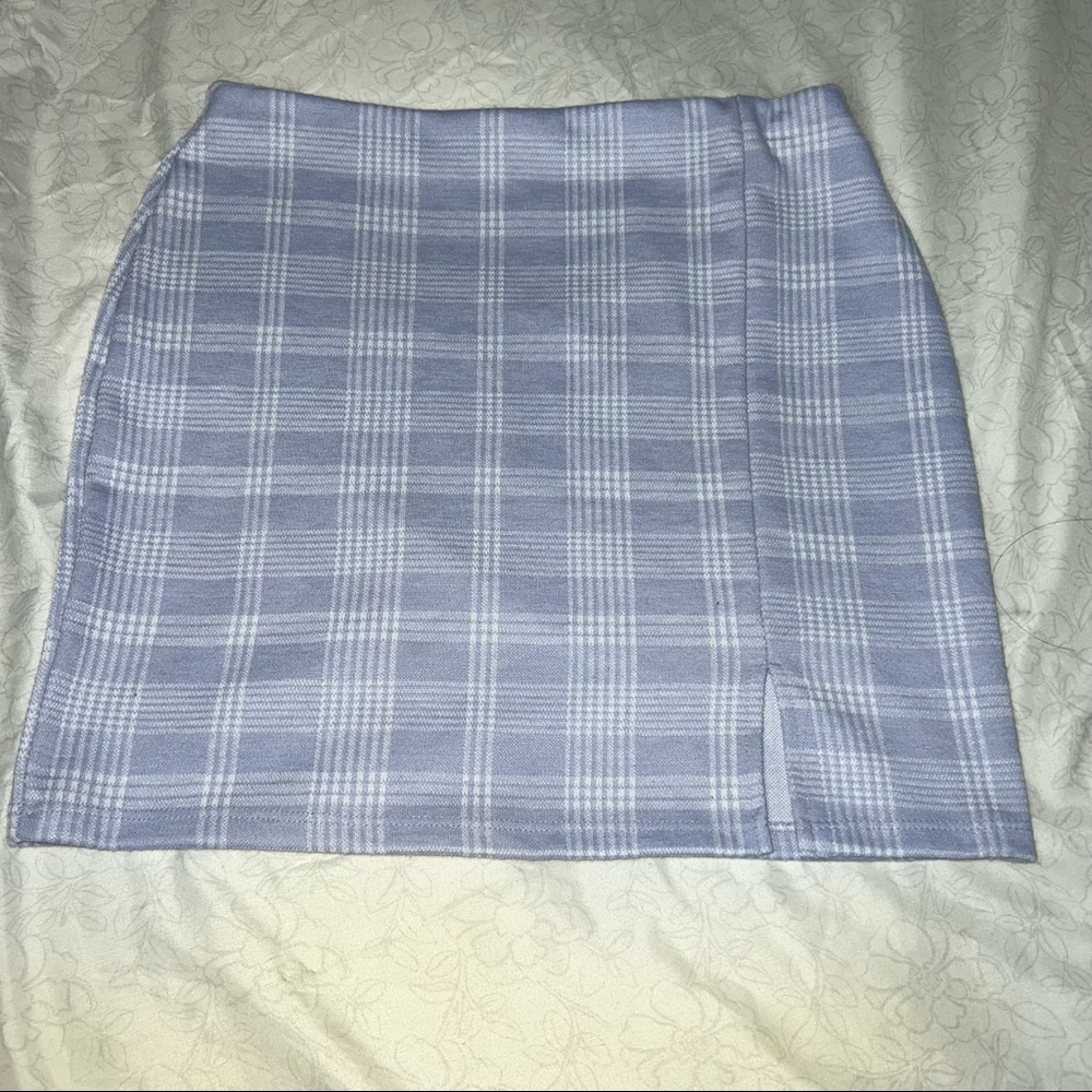 mini skirt - blue plaid